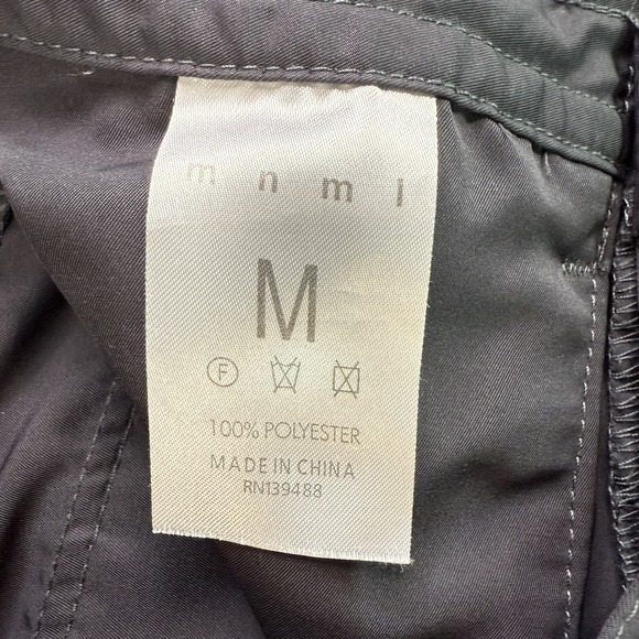 mnml Tech Cargo Pants Mens M Gray Tactical Utility Multi Pocket Streetwear Poly - Picture 3 of 8